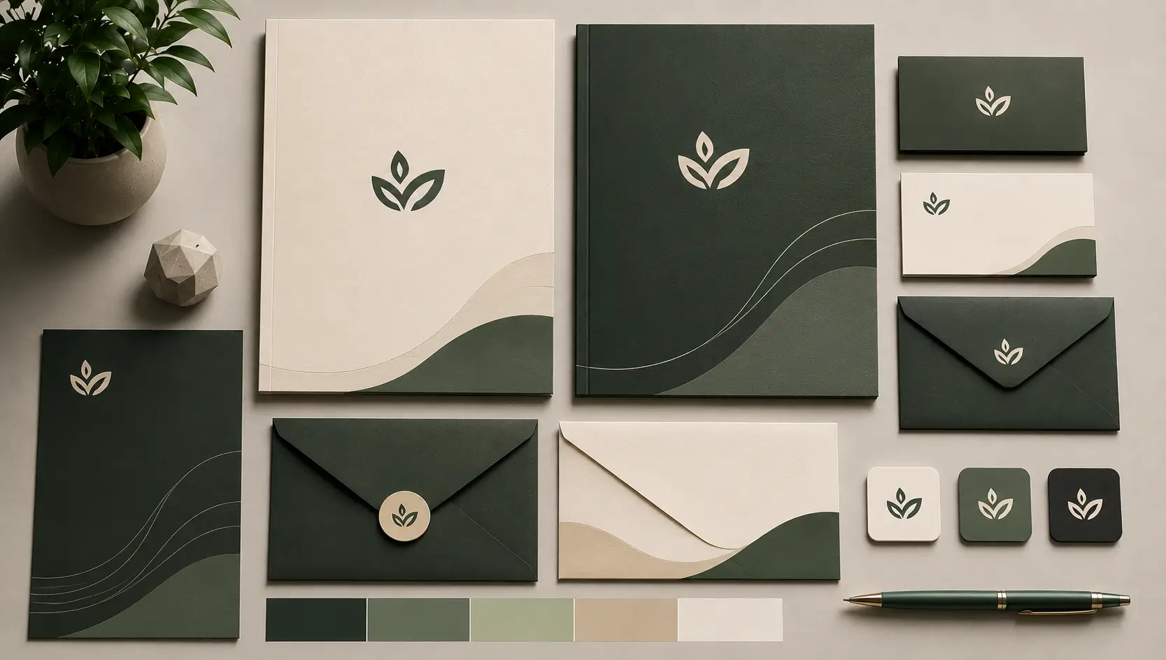 Starter brand identity design – color palette and visual identity foundations