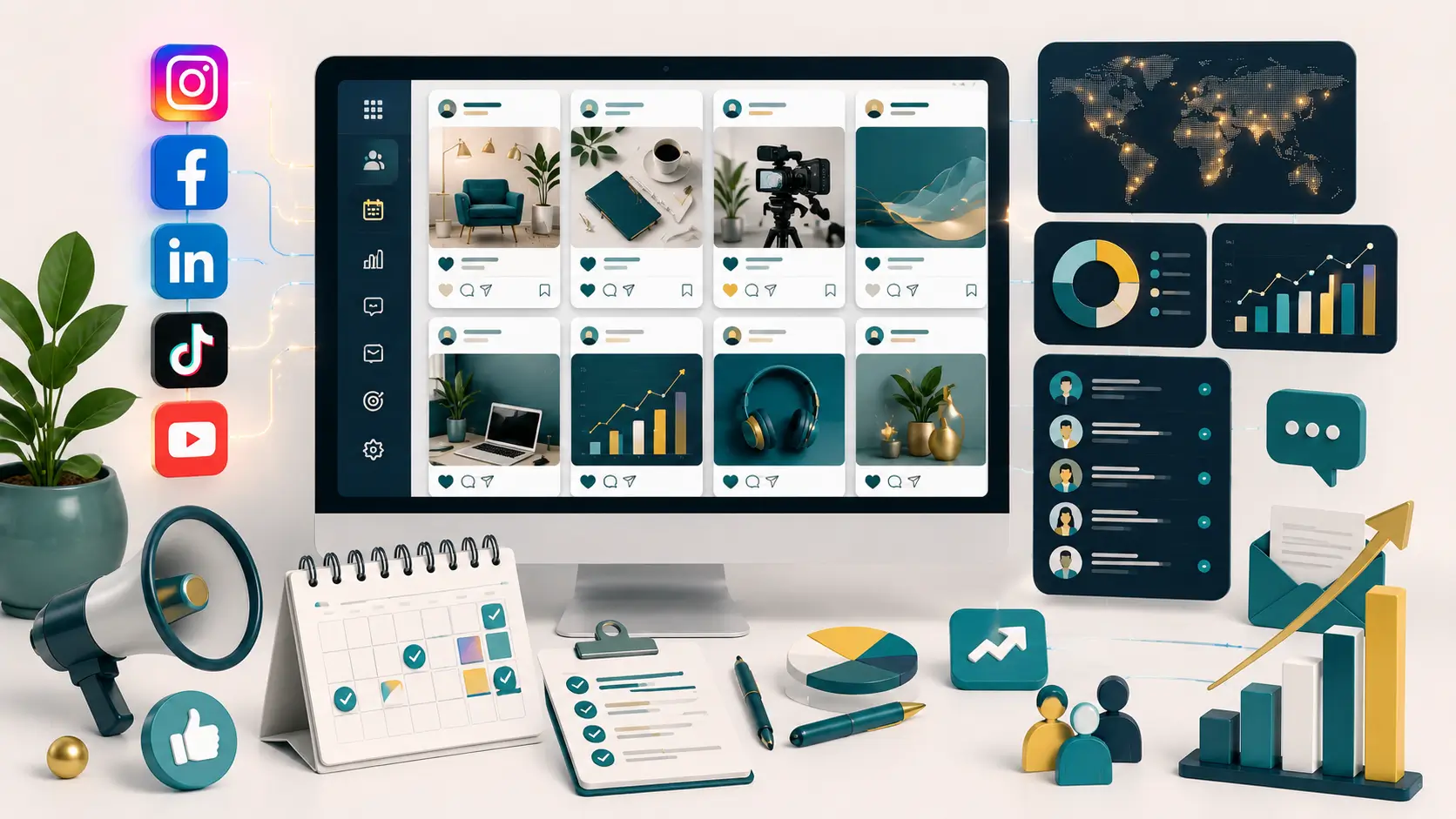 Premium social media management – full-service content and growth strategy