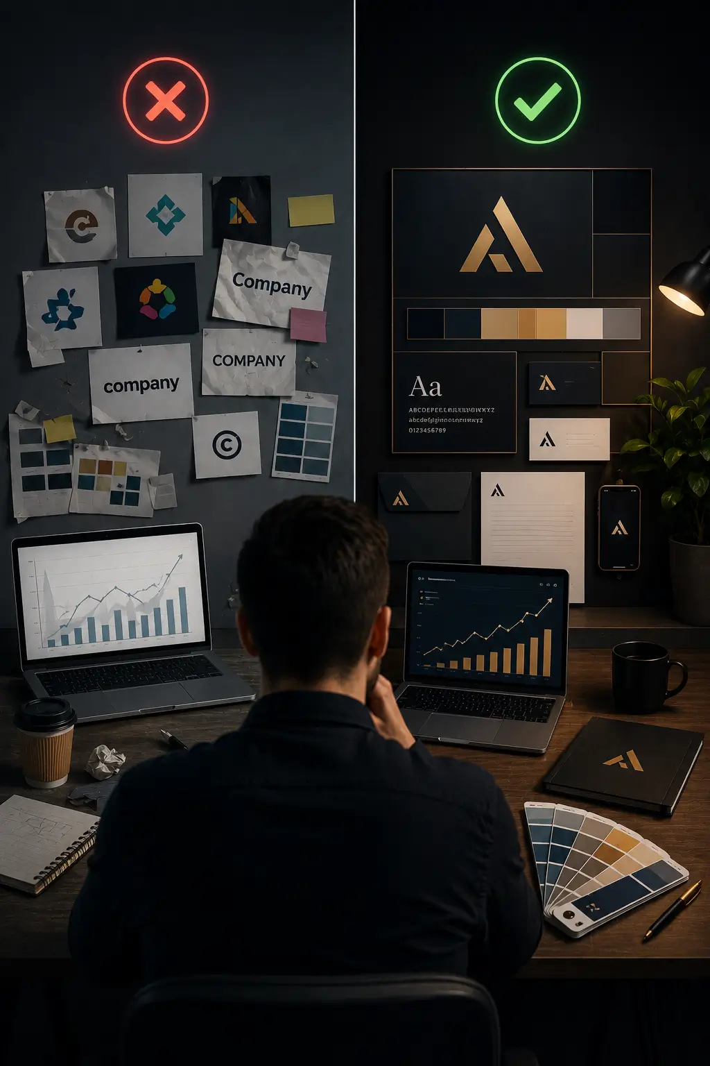 Why brand identity matters, designer building a cohesive visual system