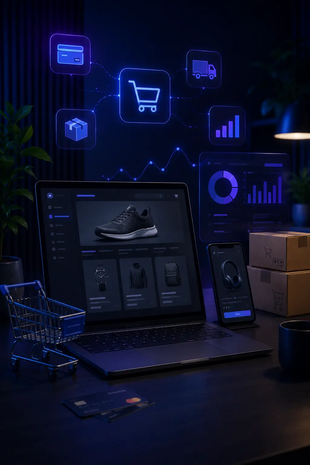 Before: outdated online store