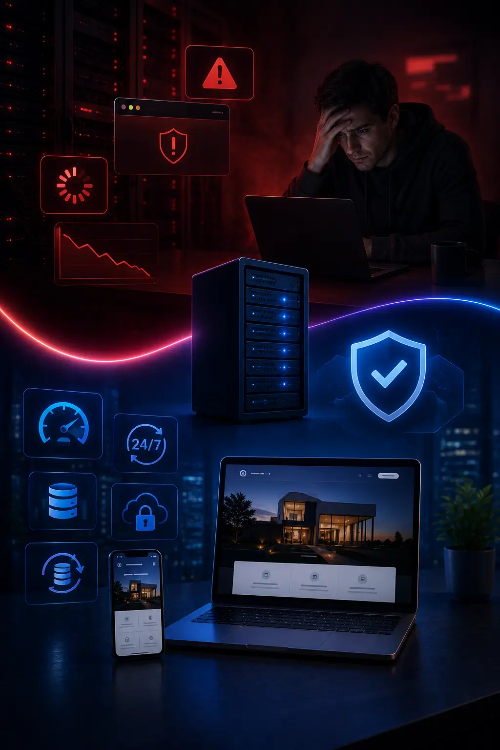 Why reliable hosting matters, global network connectivity and uptime reliability