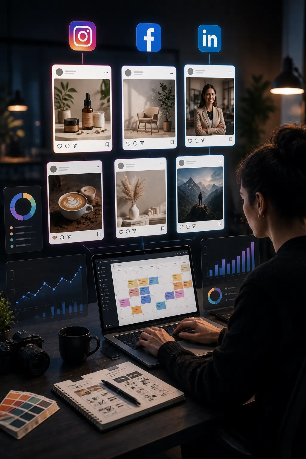 Social Media Management, strategic content creation and social media planning